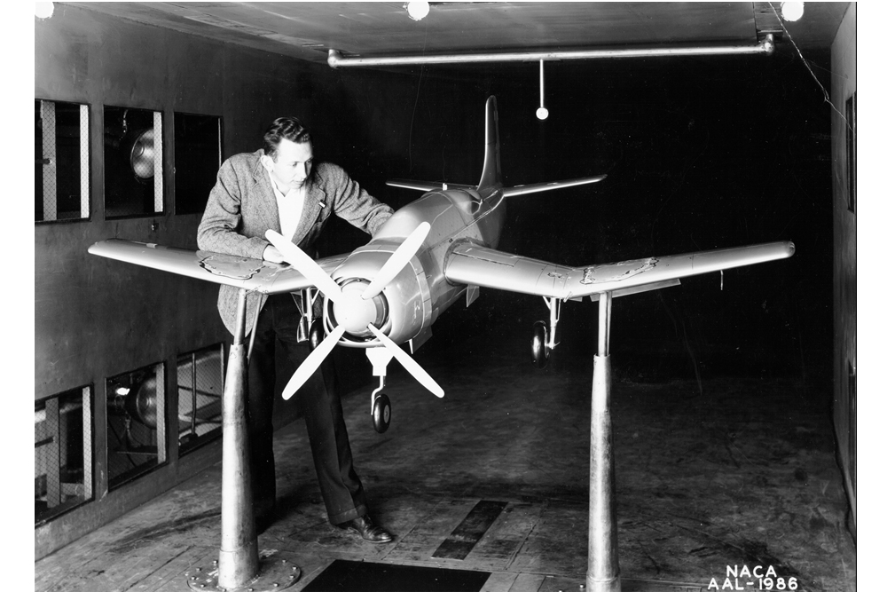 Space History Photo: 1942 Wind Tunnel Test